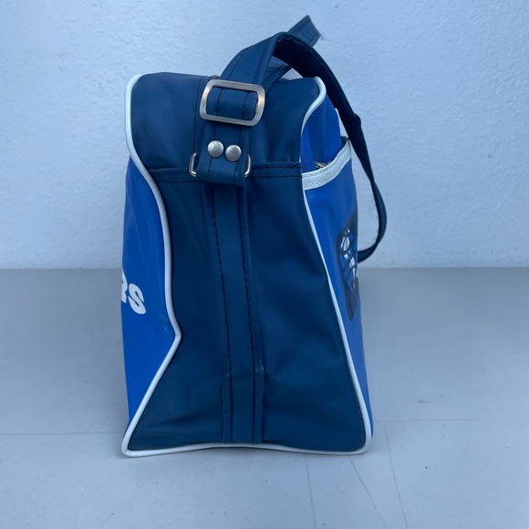 Vintage Travel Bag Unitours Blue Panam Style Shoulder Strap Vacation Flight 70s - Picture 5 of 12